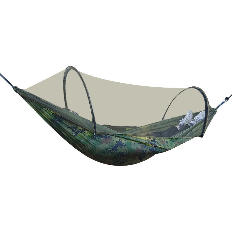 Automatic Mosquito Net Hammock Outdoor Camping Anti Roll Nylon