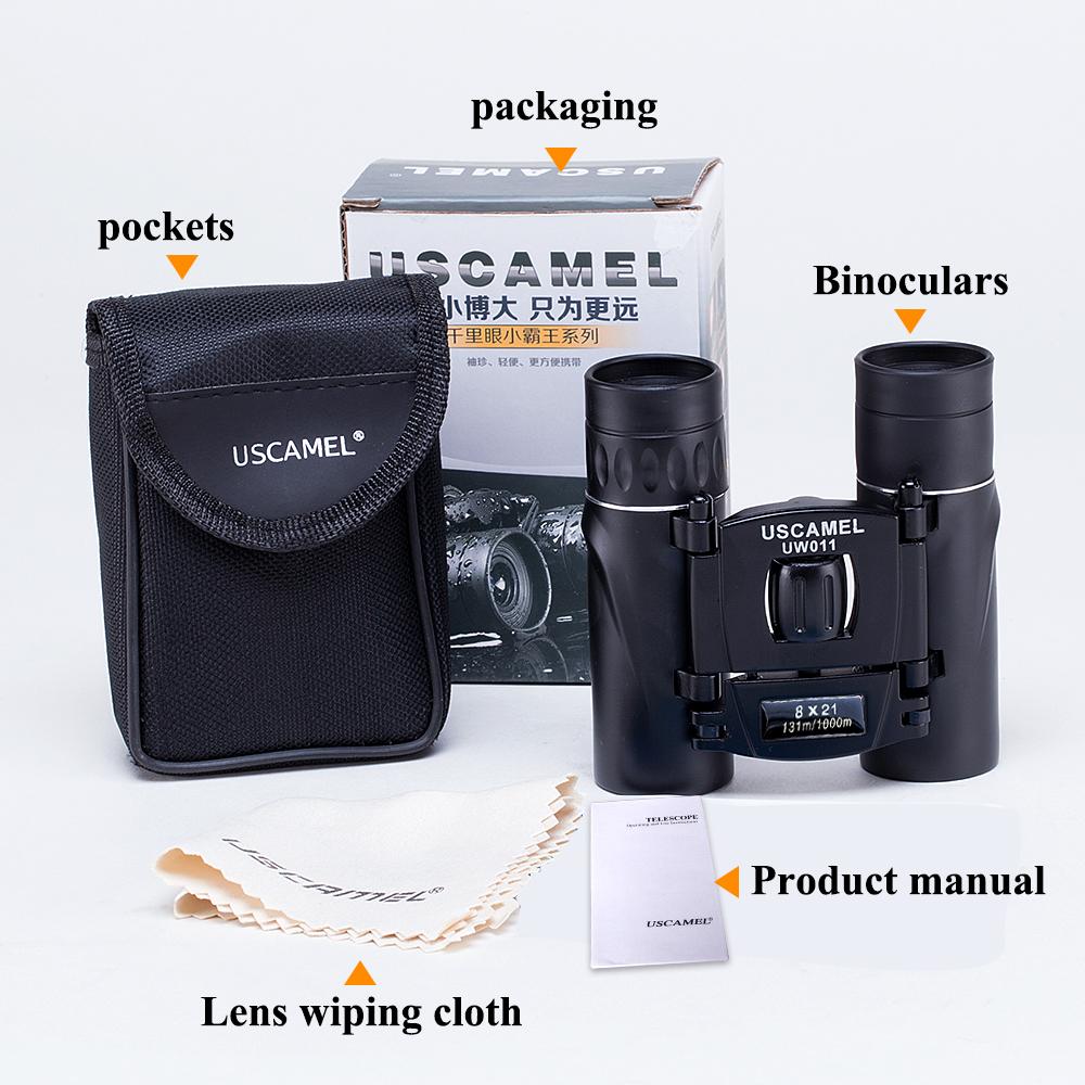 8x21 Compact Binoculars Folding HD Long Range Mini Telescope