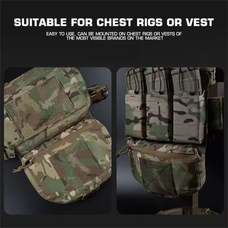 Tactical Hunting Vest Drop Pouch Airsoft Outdoor Sports Gear