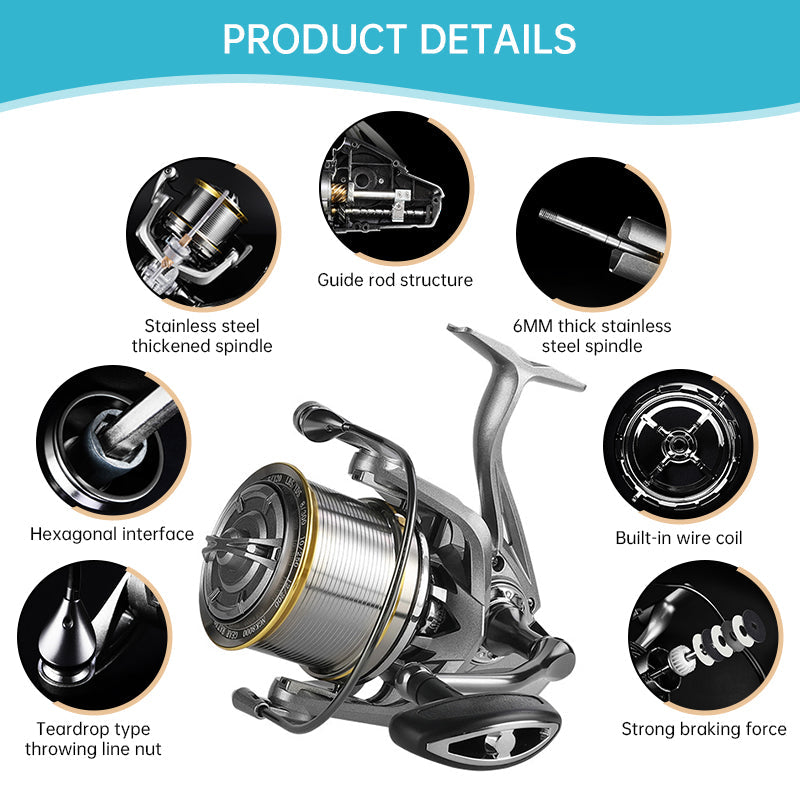17+1BB Fishing Reel Aluminum Spool Long Casting Baitcasting Gear