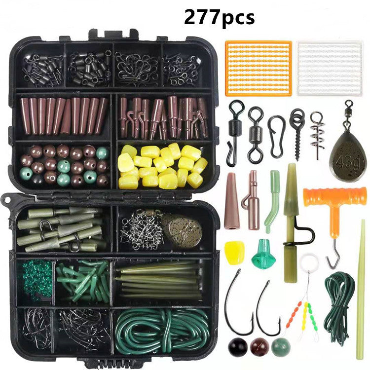 European Fishing Accessories Kit Hooks Swivels Blocking Beads Gear