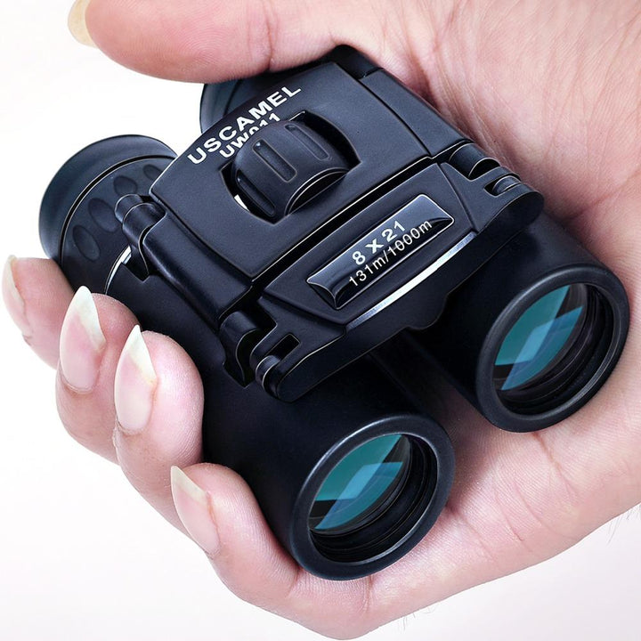 8x21 Compact Binoculars Folding HD Long Range Mini Telescope