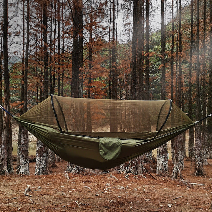 Automatic Mosquito Net Hammock Outdoor Camping Anti Roll Nylon