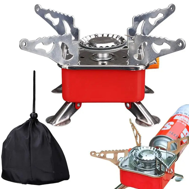 Foldable Windproof Camping Burner Portable Gas Stove Outdoor Cooking