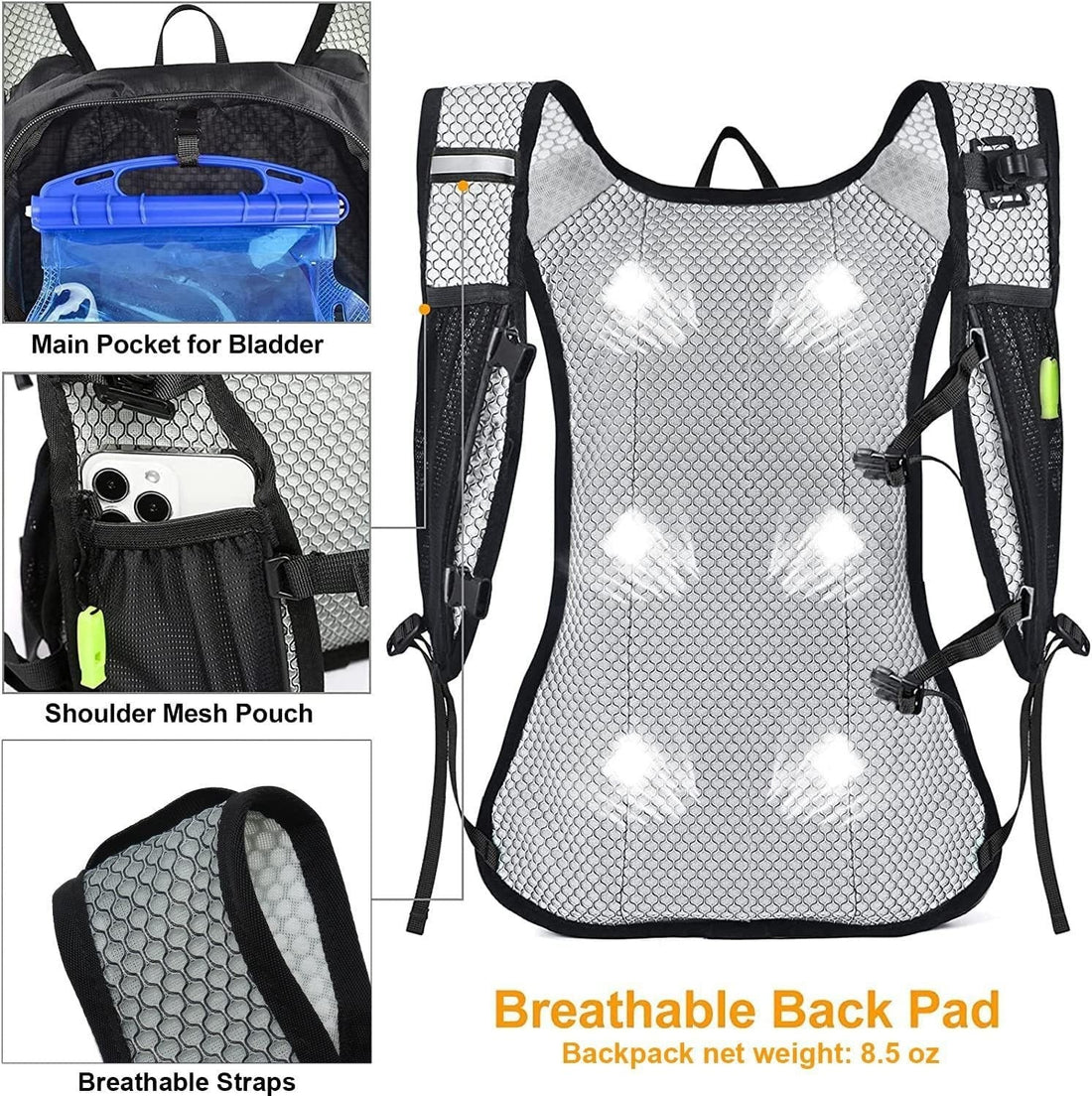 Outdoor Hiking Backpack Water Bag Lightweight Oxford Cycling Pack