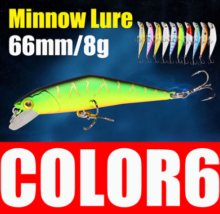 Bass Wobbler Minnow Lure 66mm 8g Hard Fishing Bait