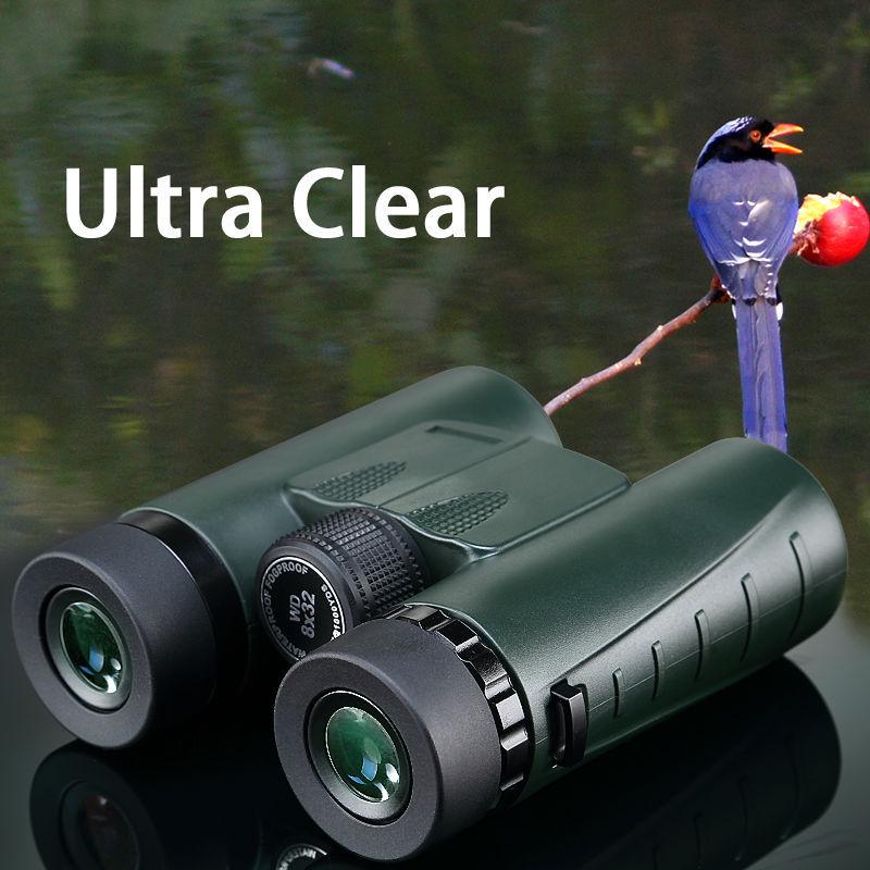 HD Compact Binoculars 8x32 Military Optics Hunting Vision Telescope