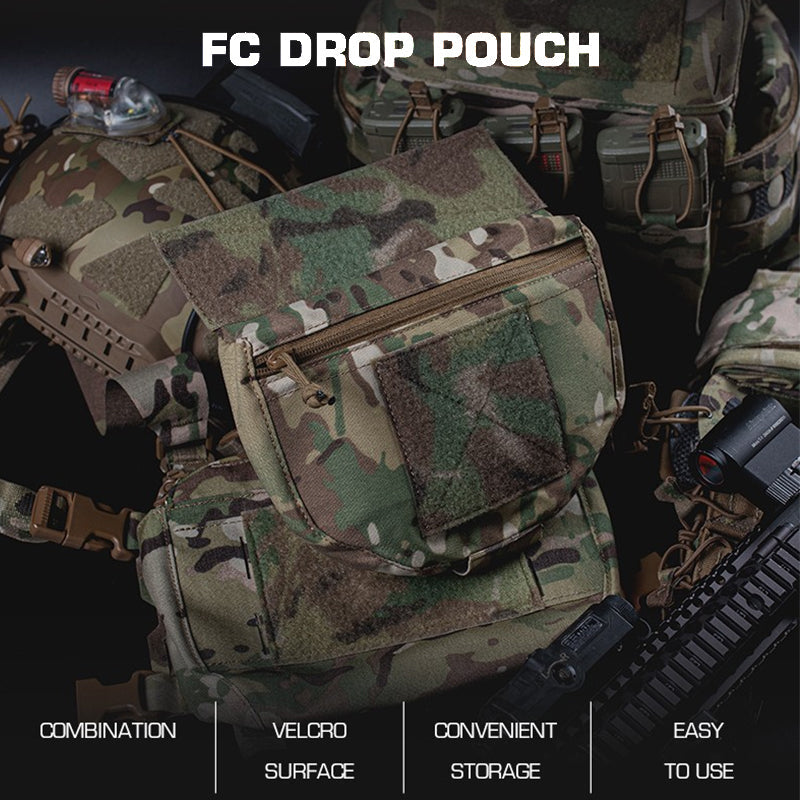 Tactical Hunting Vest Drop Pouch Airsoft Outdoor Sports Gear