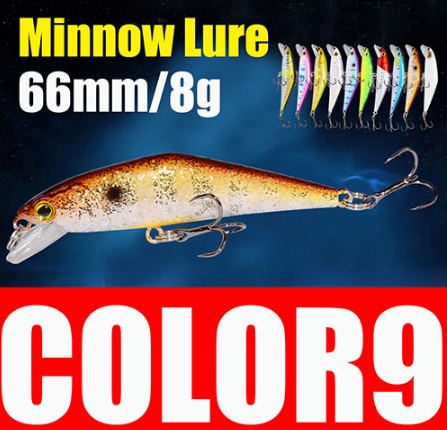 Bass Wobbler Minnow Lure 66mm 8g Hard Fishing Bait