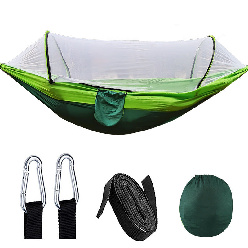 Automatic Mosquito Net Hammock Outdoor Camping Anti Roll Nylon