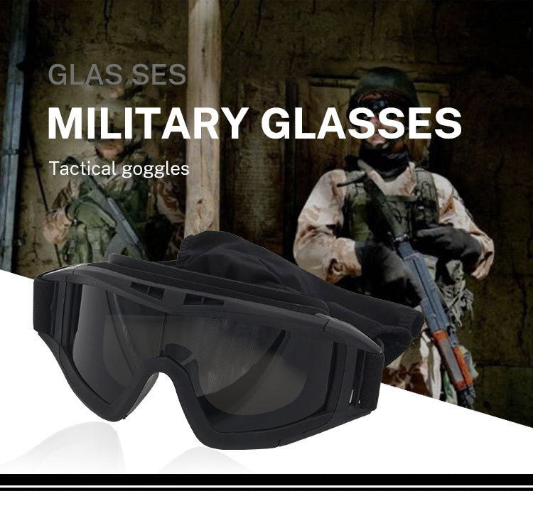 Military Tactical Goggles UV400 Windproof Outdoor Sports Protective Eyewear