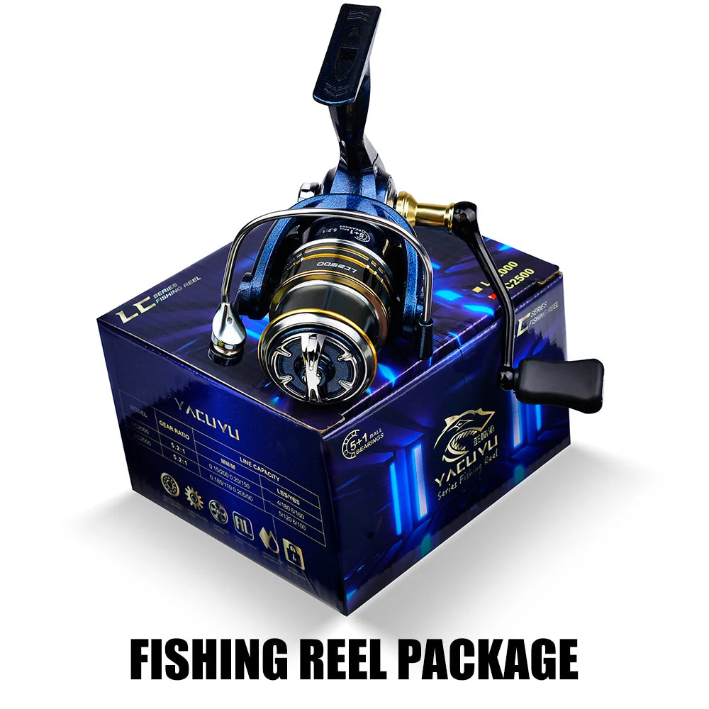 Metal Spinning Reel 5.2 Ratio Sea Boat Fishing Gear