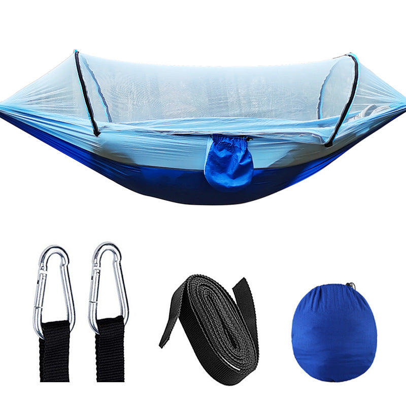 Automatic Mosquito Net Hammock Outdoor Camping Anti Roll Nylon