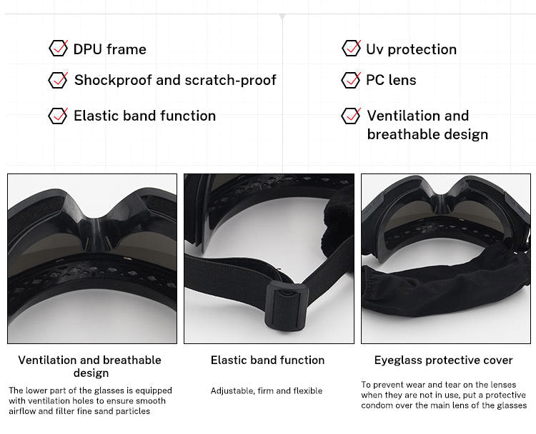 Military Tactical Goggles UV400 Windproof Outdoor Sports Protective Eyewear