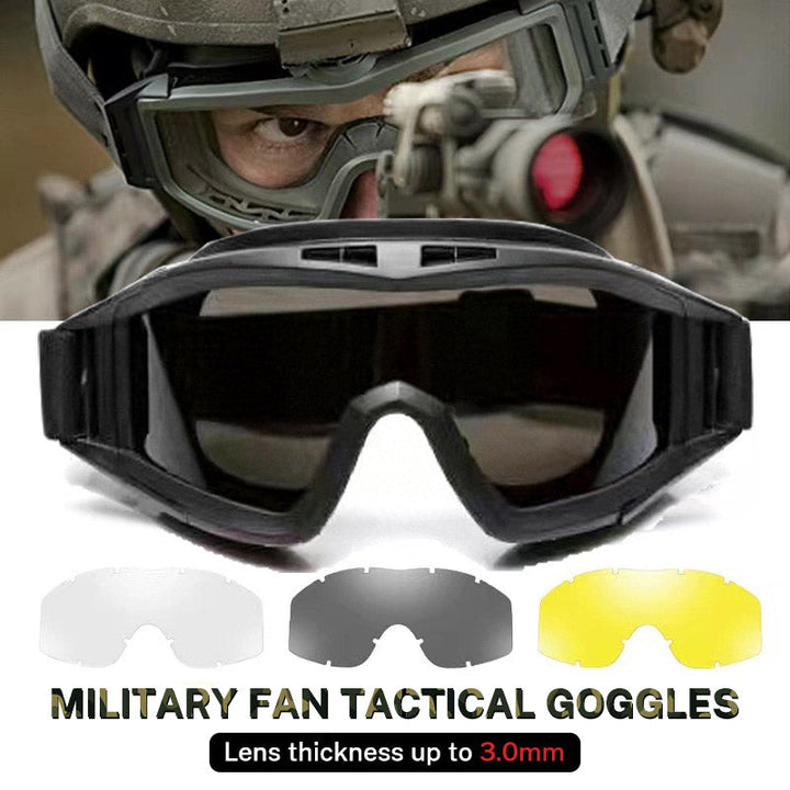 Military Tactical Goggles UV400 Windproof Outdoor Sports Protective Eyewear