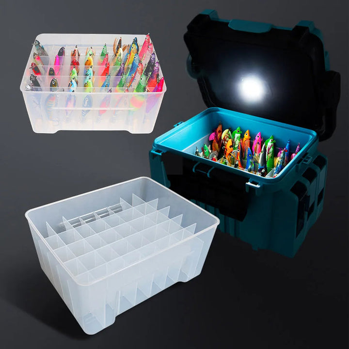 40 Grid Fishing Tackle Box Lure Hook Storage Organizer