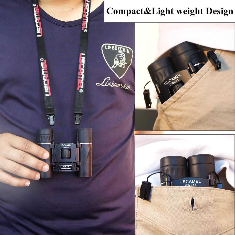 8x21 Compact Binoculars Folding HD Long Range Mini Telescope