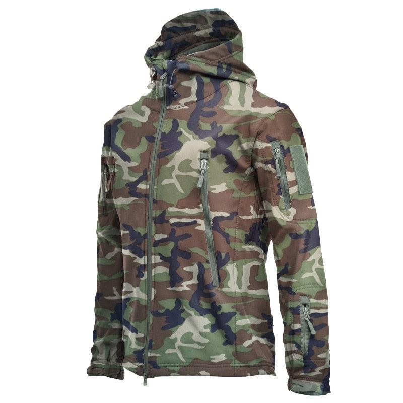 Mens Camouflage Jacket Waterproof Windproof Tactical Hooded Winter Coat