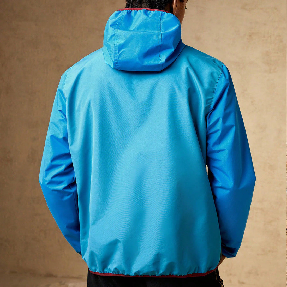 Mens Casual Waterproof Windproof Jacket Outdoor Mountaineering Loose Fit