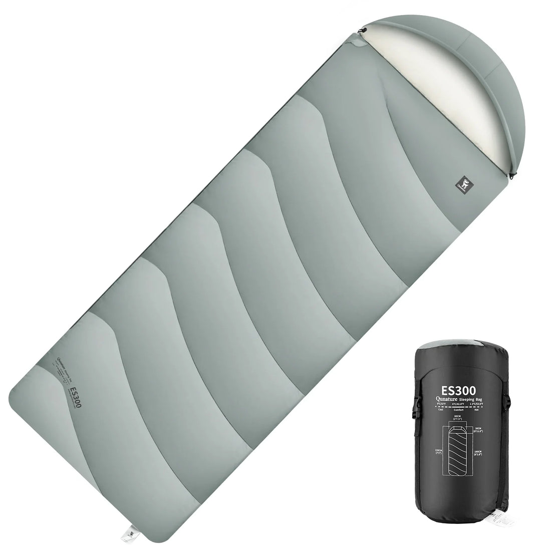 Cotton Envelope Sleeping Bag Portable Camping Backpacking with Sack