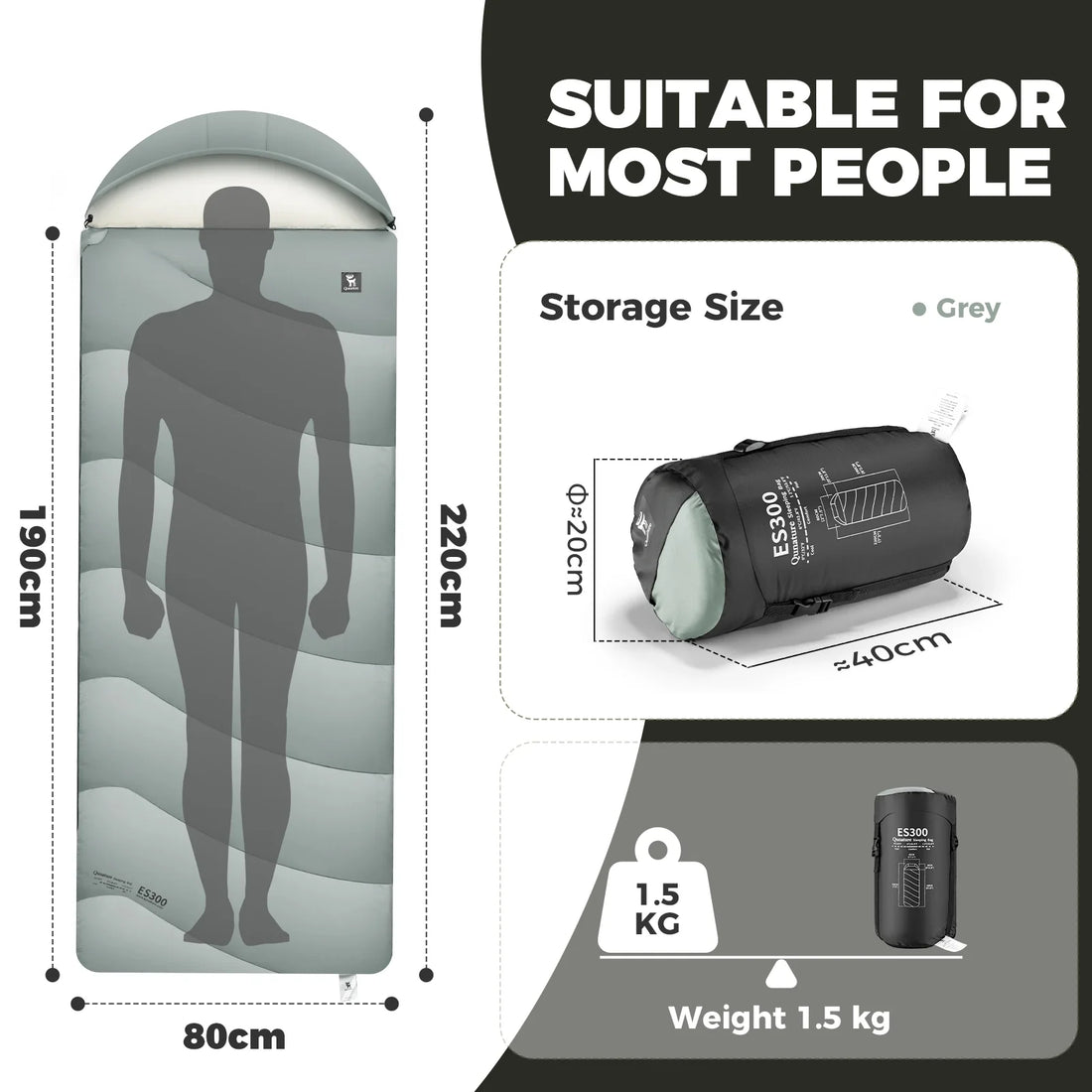 Cotton Envelope Sleeping Bag Portable Camping Backpacking with Sack