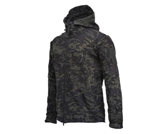 Mens Camouflage Jacket Waterproof Windproof Tactical Hooded Winter Coat