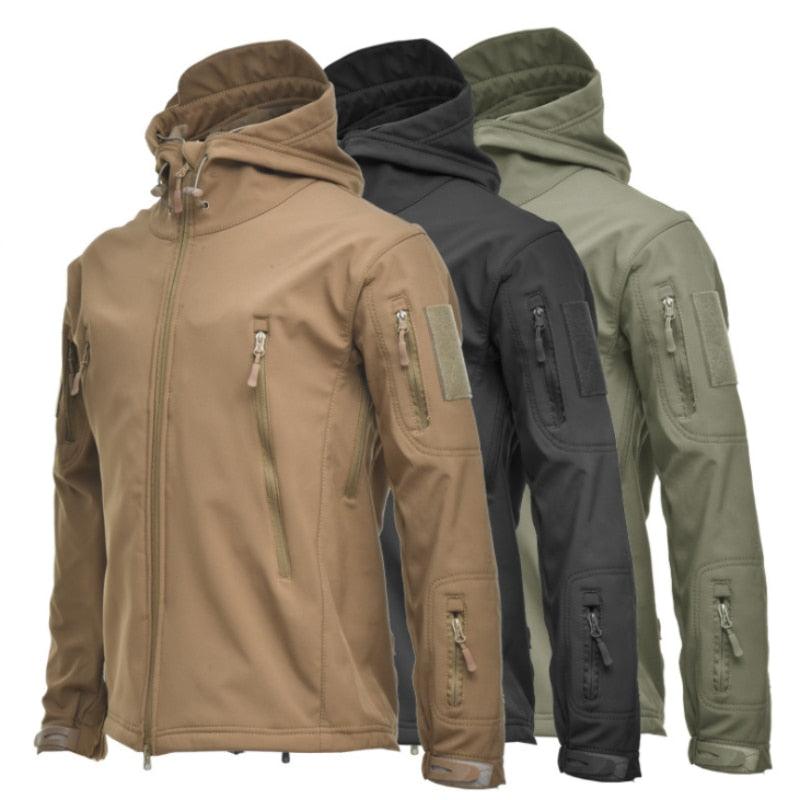 Mens Camouflage Jacket Waterproof Windproof Tactical Hooded Winter Coat